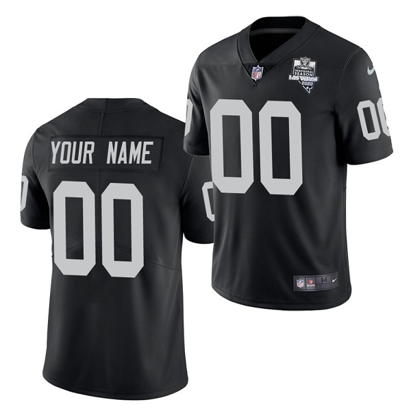 Men's Las Vegas Raiders Customized 2020 Black Inaugural Season Vapor Limited Stitched Jersey